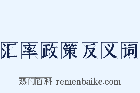 汇率政策反义词是什么意思的图片